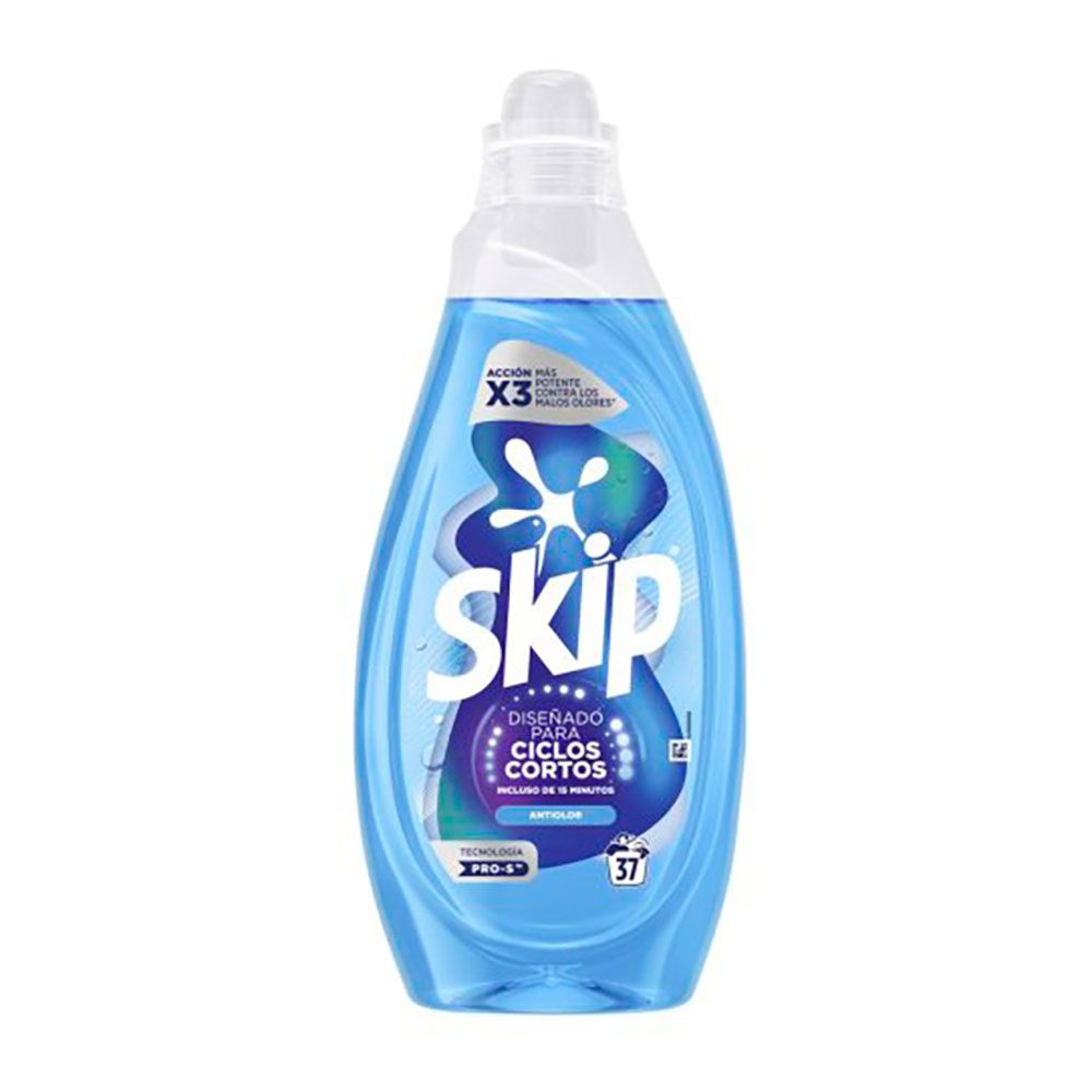DETERGENTE LÍQUIDO CICLOS CORTOS ANTI-OLOR, 37 DOSIS