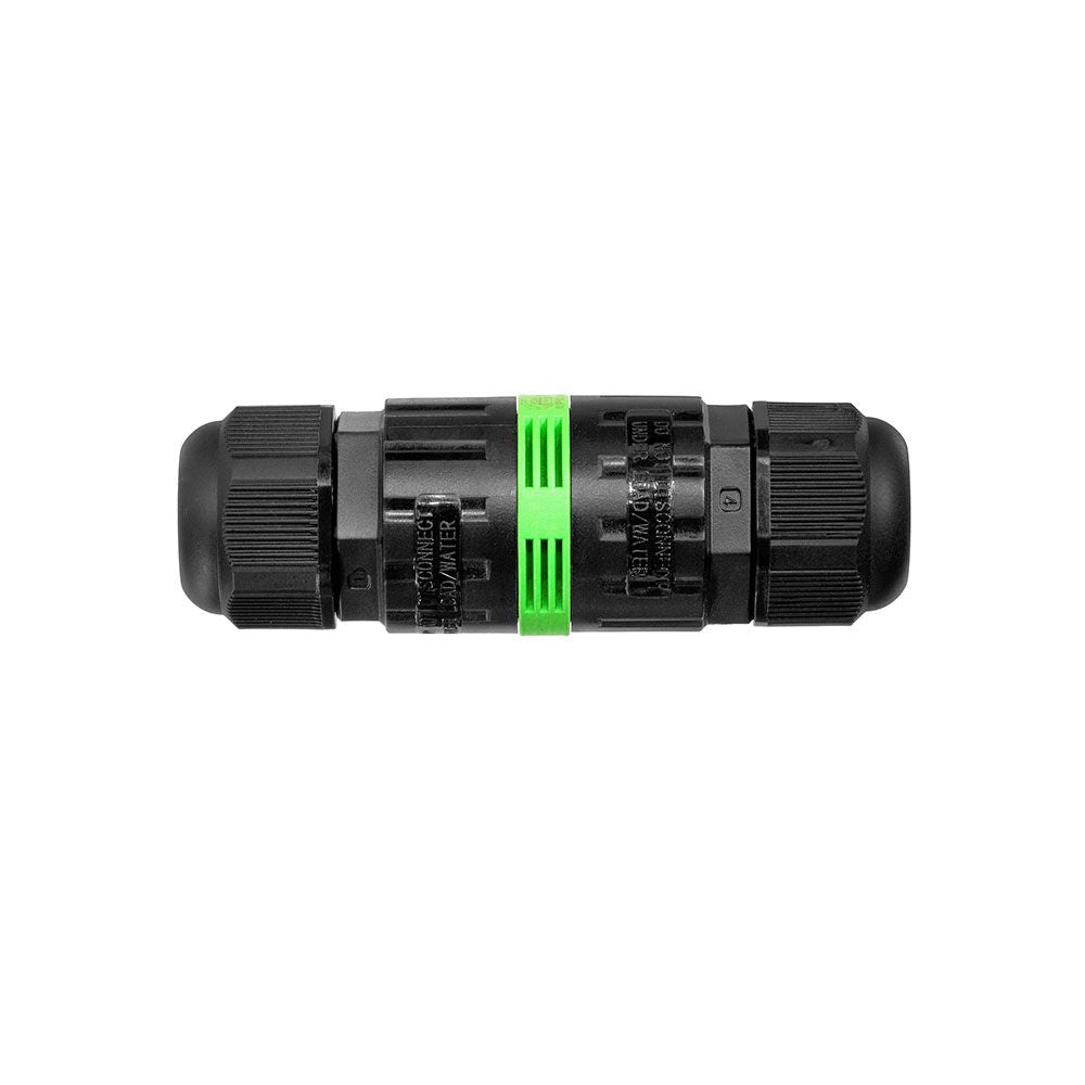 CONECTOR ESTANCO IP68 LINEAL 2 POLOS + TIERRA