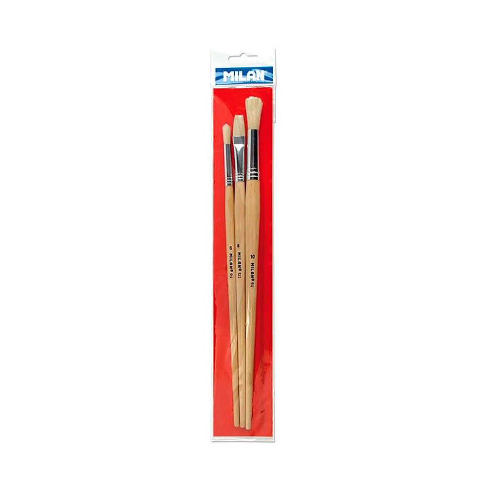 PINCELES PARA OLEO, ACRILICO SERIE 512 N° 6 Y 10, SERIE 522 N° 8, BLISTER 3 uds