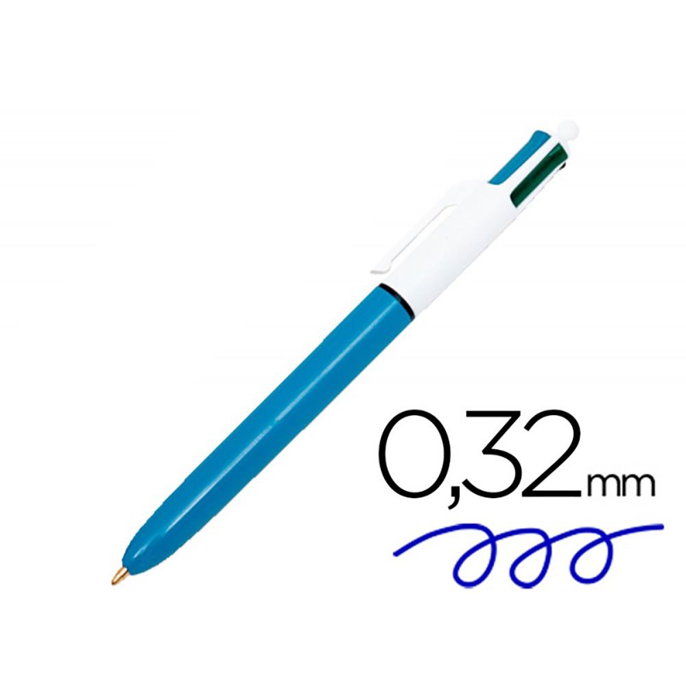 BOLIGRAFO 4 COLORES PUNTA DE 1 mm CLASICO
