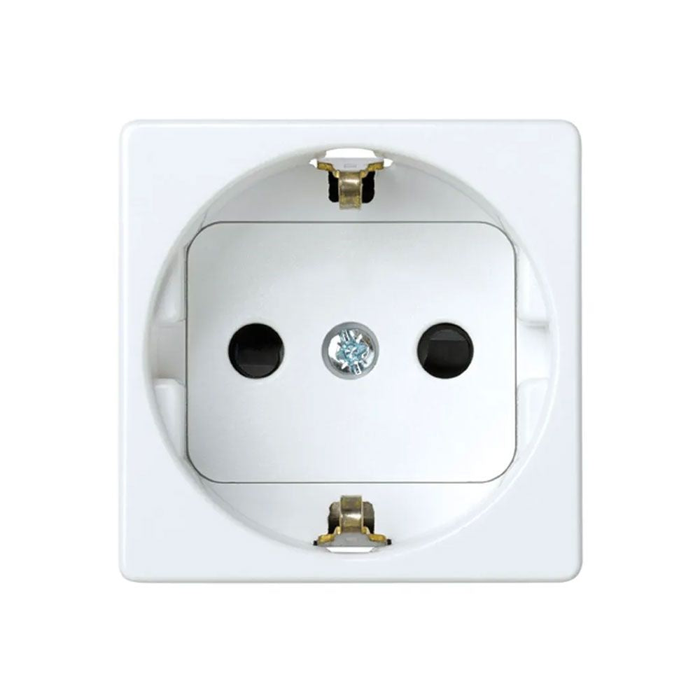 BASE ENCHUFE 2P+T SCHUKO SERIE 27 BLANCO