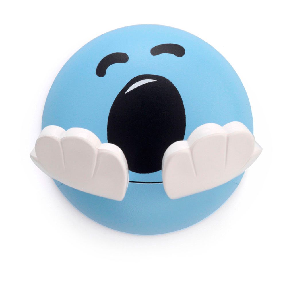 COLGADOR ADHESIVO INFANTIL DISEÑO CARA AZUL