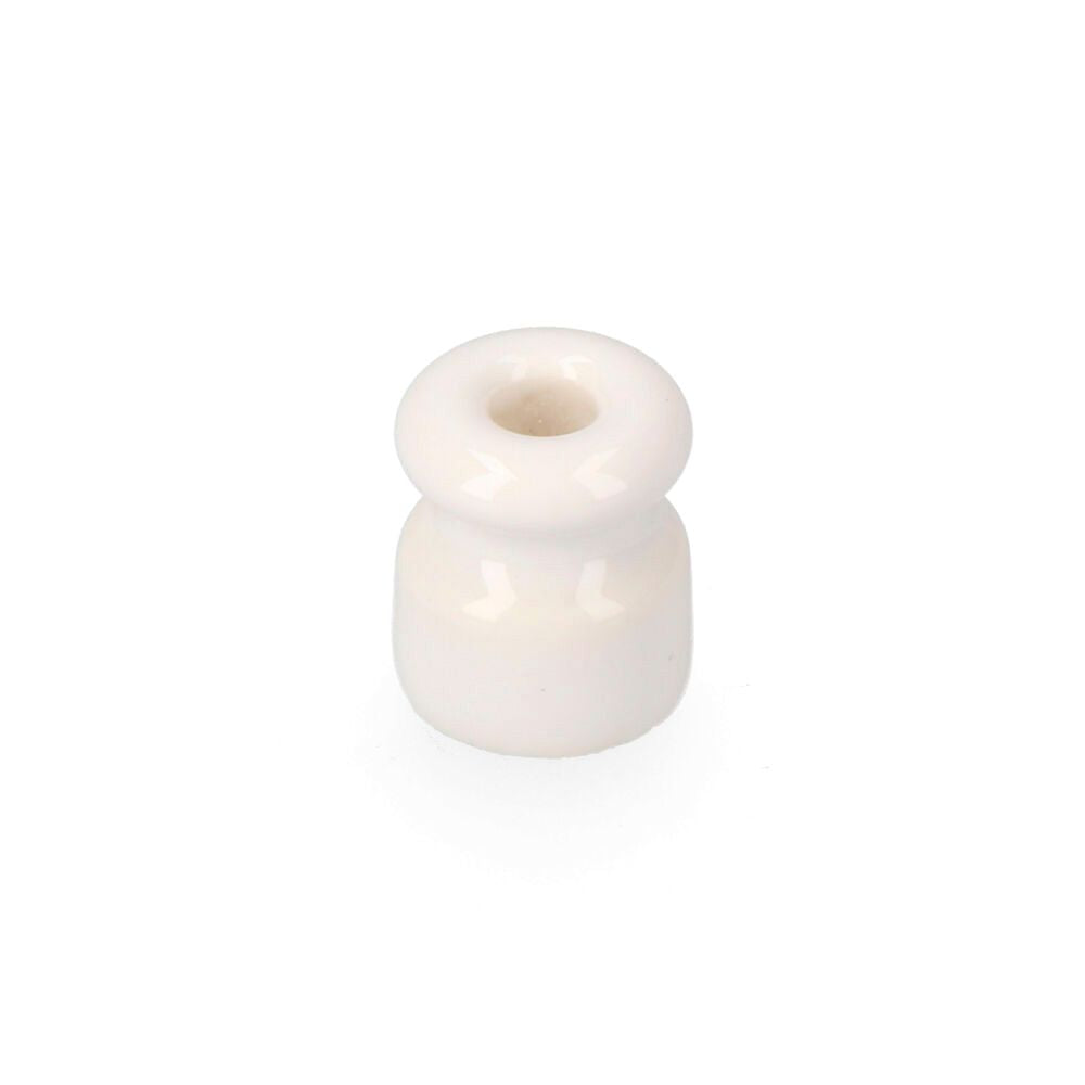 AISLADOR DE PORCELANA PARA CABLE TRENZADO BLANCO