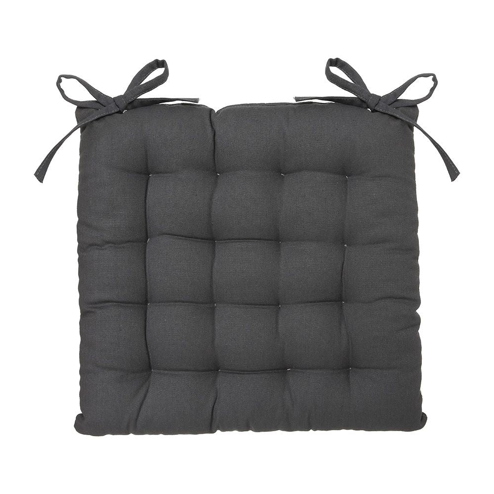 COJÍN PARA SILLA ESTILO GALLETA COLOR GRIS OSCURO 38 x 38 cm