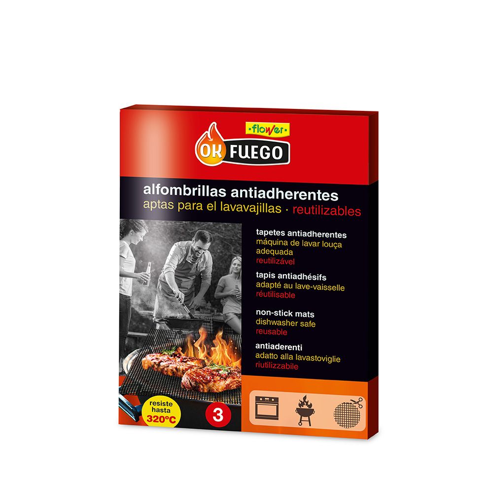 ALFOMBRILLA ANTIADHERENTE PARA BBQ, 3 UNIDADES
