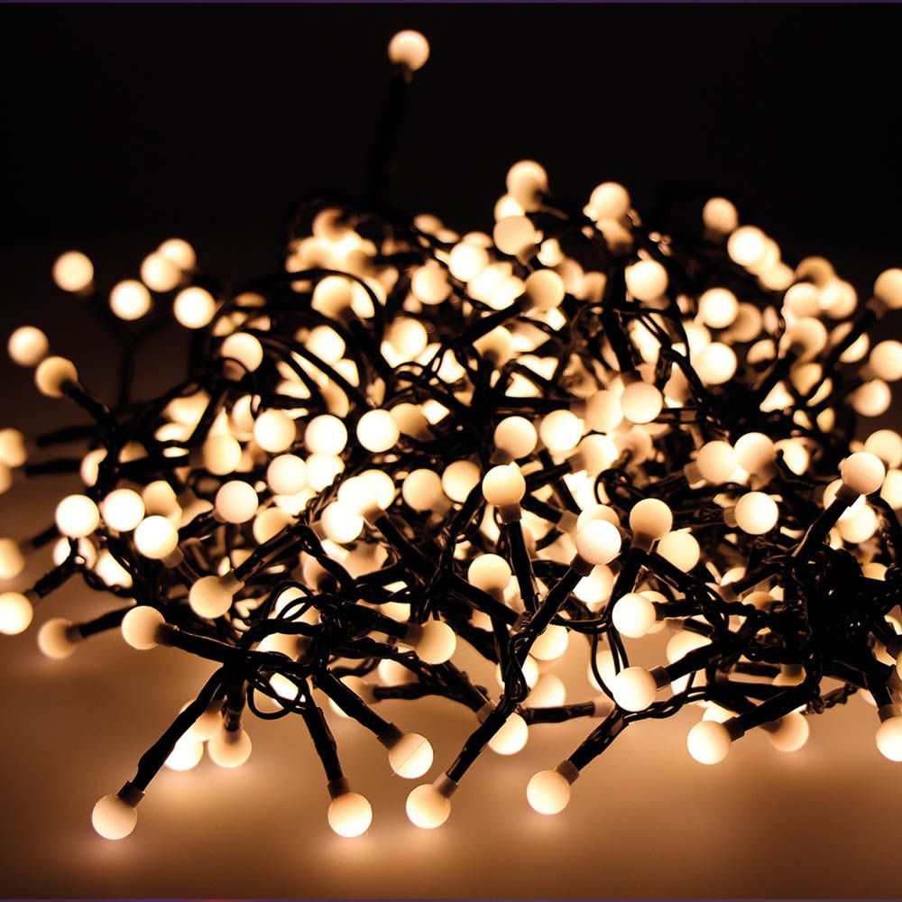 GUIRNALDA "CHERRY COMPACT" 500 LEDS MULTIFUNCIÓN, EXTERIOR, LUZ CÁLIDA, 11 m