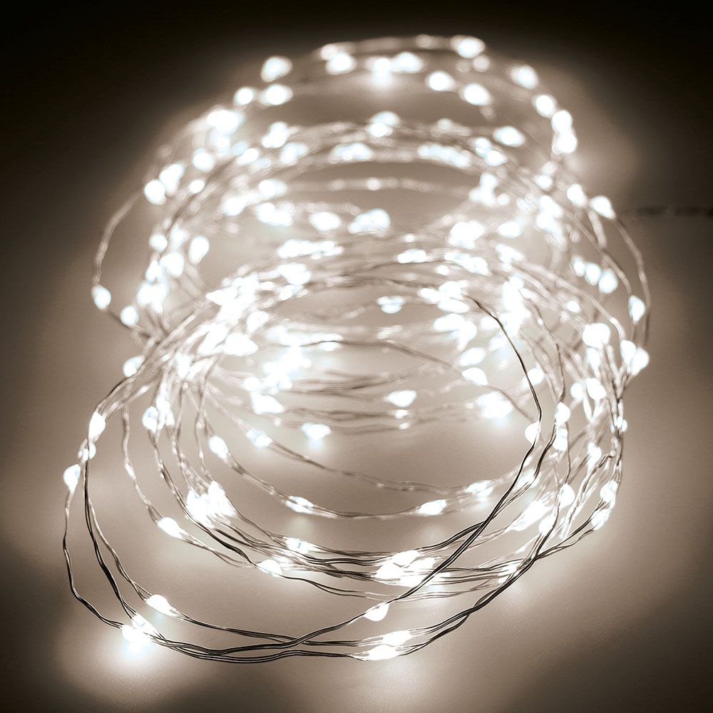 GUIRNALDA MICRO LED 180 LED, MULTIFUNCIÓN, LUZ CÁLIDA, EXTERIOR, 9 m