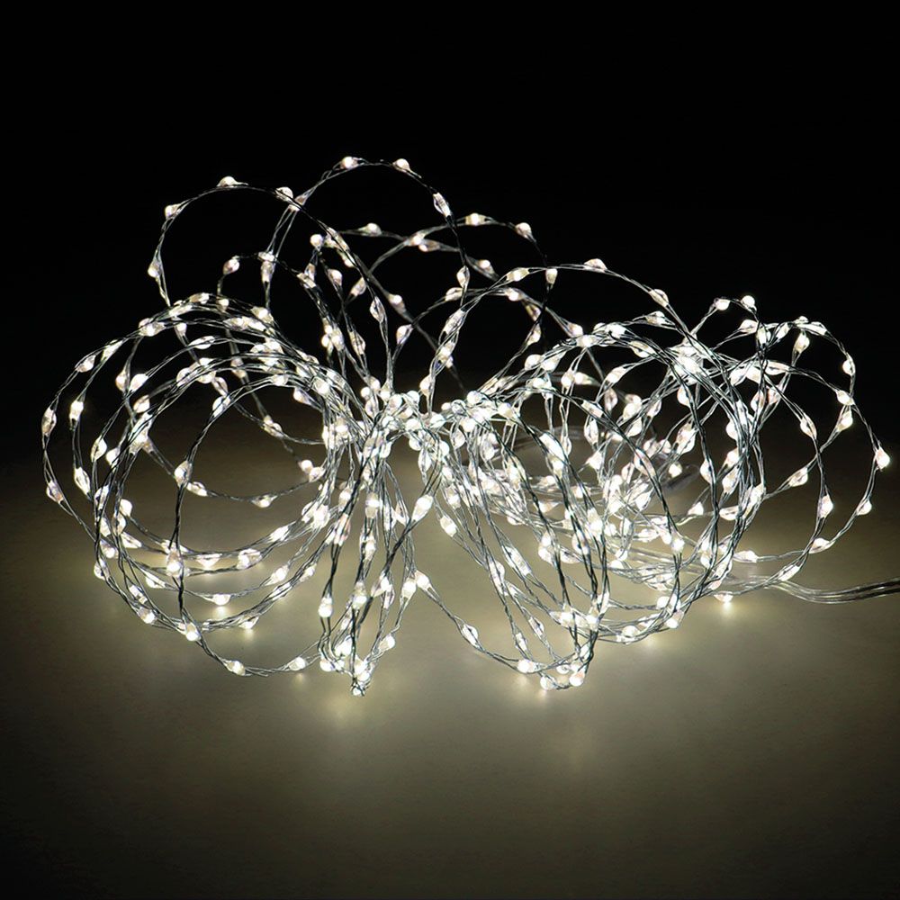 GUIRNALDA MICRO LED 378 LEDS EXTRA BRILLANTE, LUZ CÁLIDA, EXTERIOR, 6 m