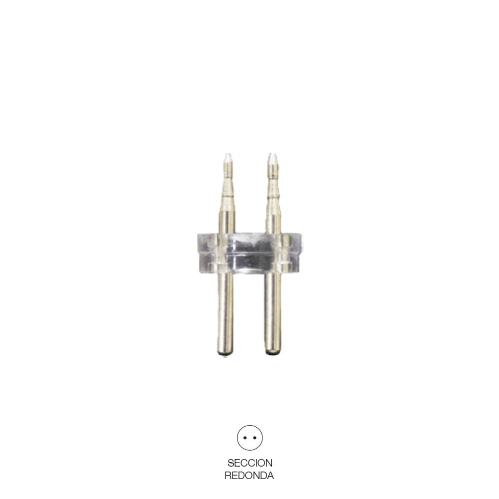 CONECTOR TUBO FLEXILUX/FLEXILED 2 VIAS 13 mm "RECTO-PUNTA"
