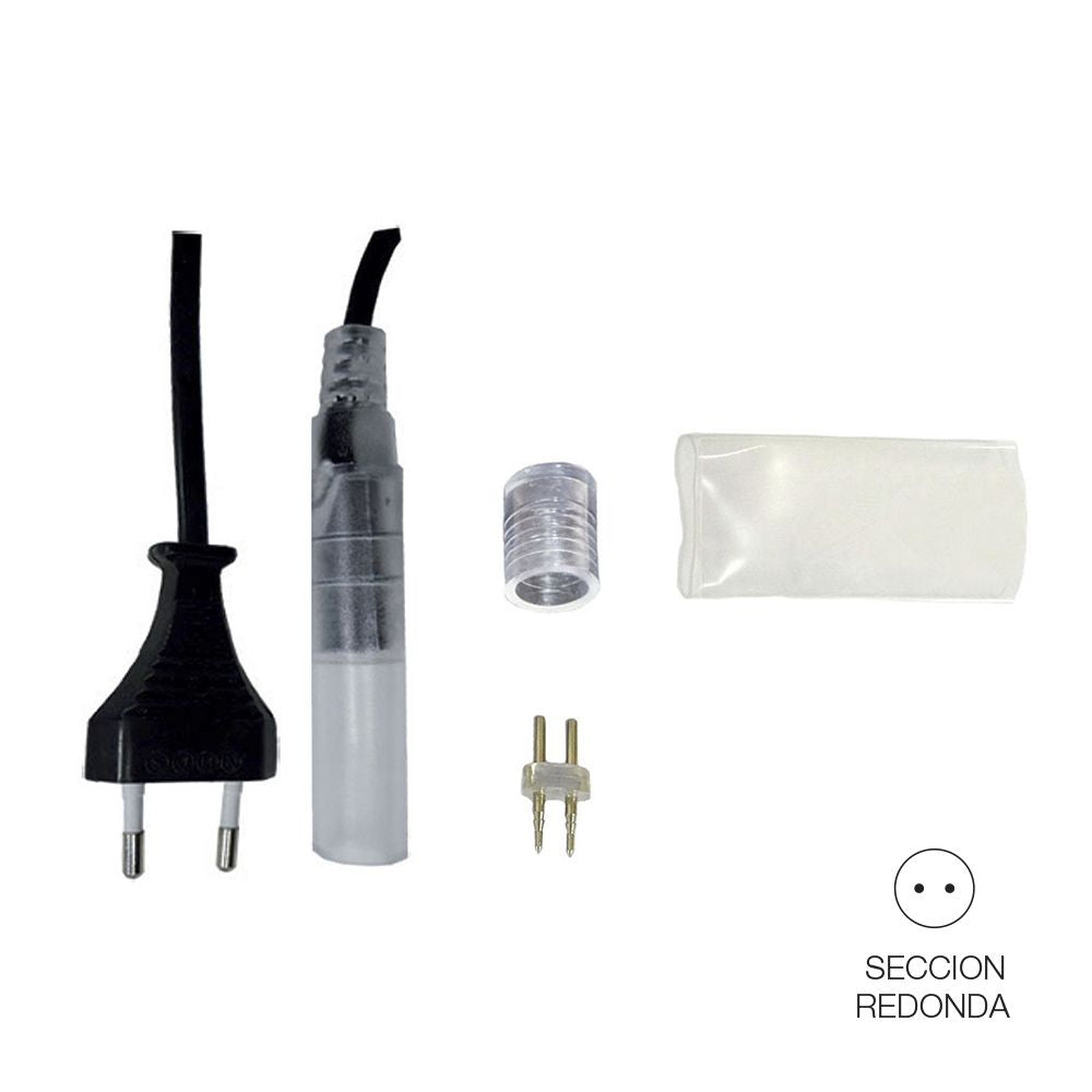 KIT ALIMENTACION PARA TUBO FLEXILED FIJO 1,5 m MAX 480 W