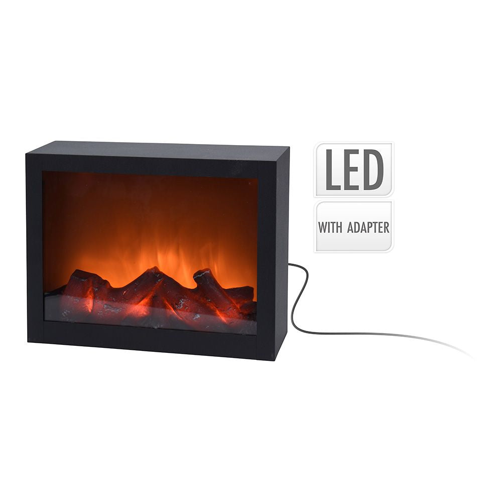 ILUMINACIÓN DECORATIVA CON FORMA DE CHIMENEA DE LED 29 x 10 x 23 cm