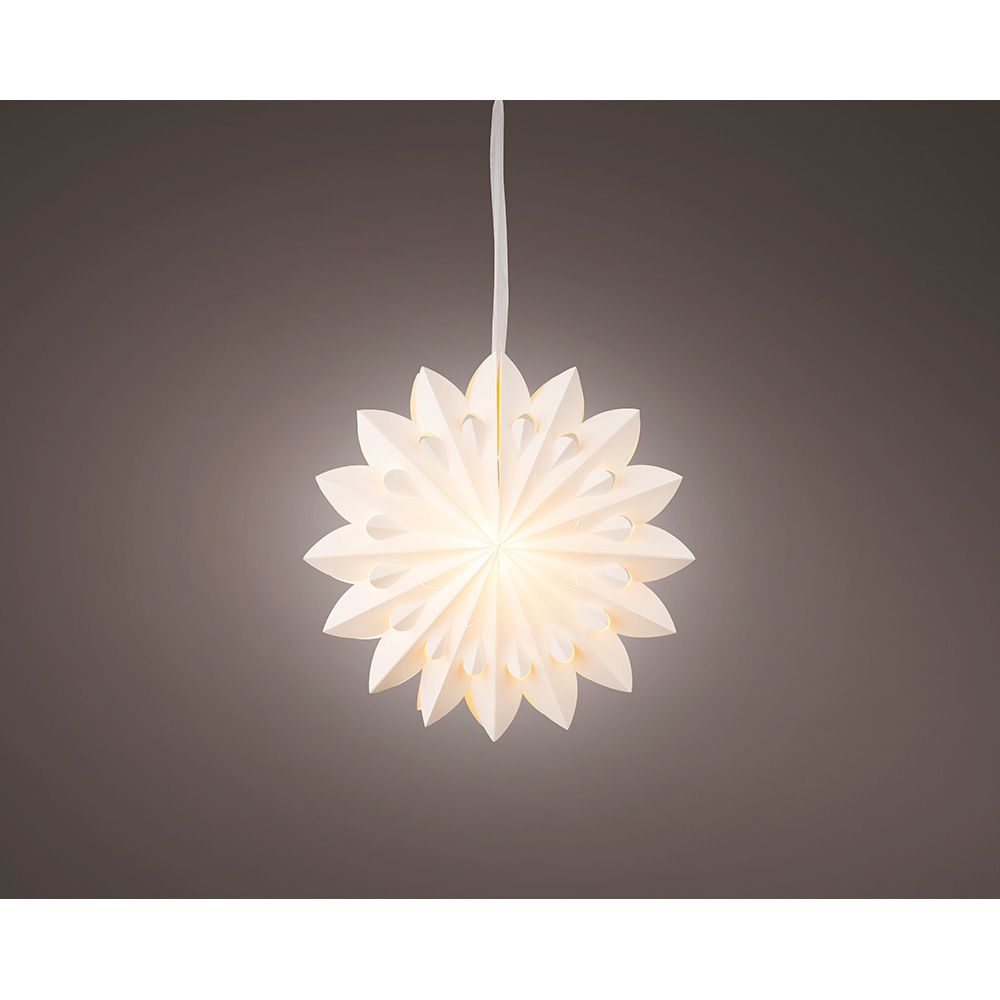 ESTRELLA COLGANTE DE PAPEL LED, Ø40 x 20,5 cm.
