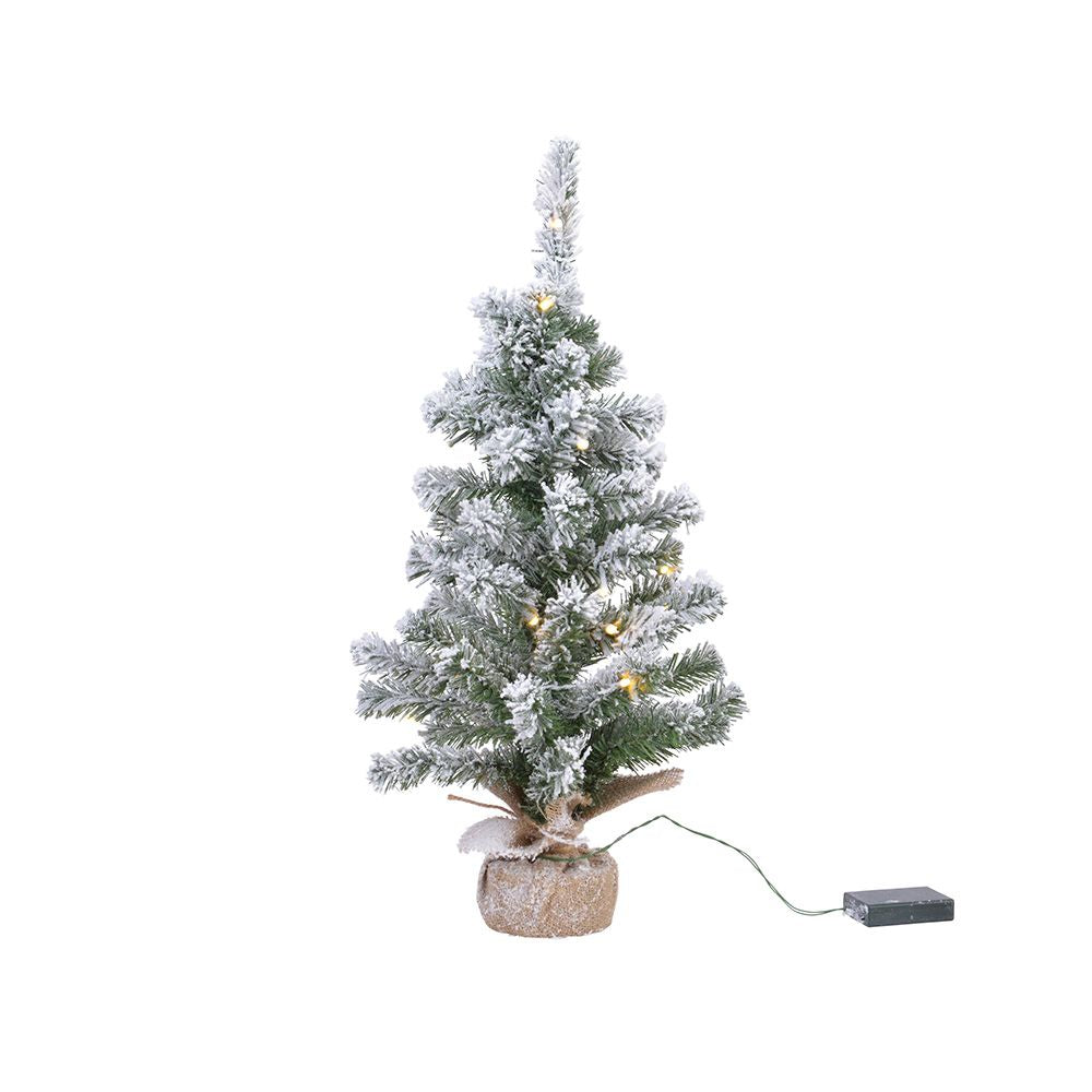 MINI ARBOL IMPERIAL NEVADO CON MICROLED, Ø30x45cm. LUMINEO.