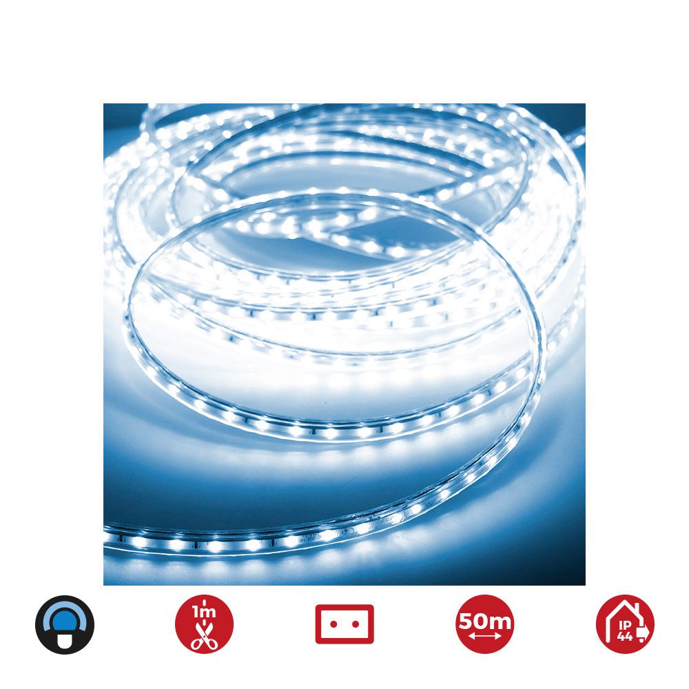 TIRA DE LED 60 LEDS/m 4,2W/m 220-240V IP44 50 m AZUL