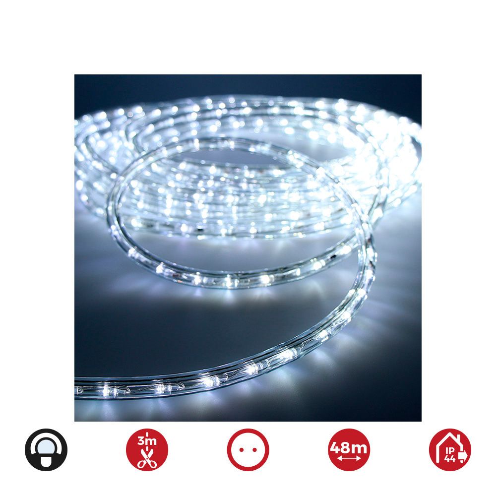 TUBO FLEXILED 2 VIAS MULTIFUNCION 48 m 36 LEDS/m IP44 BLANCO FRIO