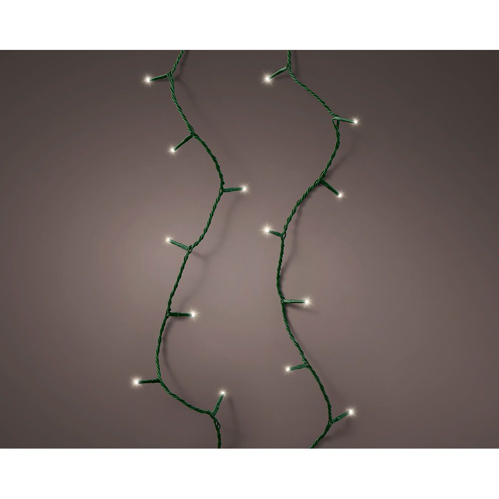 GUIRNALDA LED CONNECT (INTERCONECTABLE) MUTLTIFUNCIÓN 250 LEDS LUZ CÁLIDA CON EFECTO INTERMITENTE EXTERIOR VERDE 18,7 m
