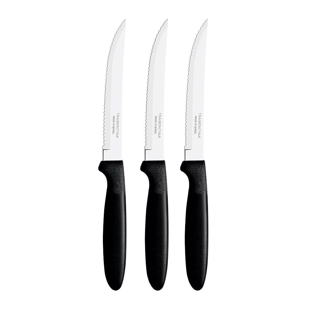 CUCHILLOS DE ASADO IPANEMA NEGRO 21,3 cm 3 uds