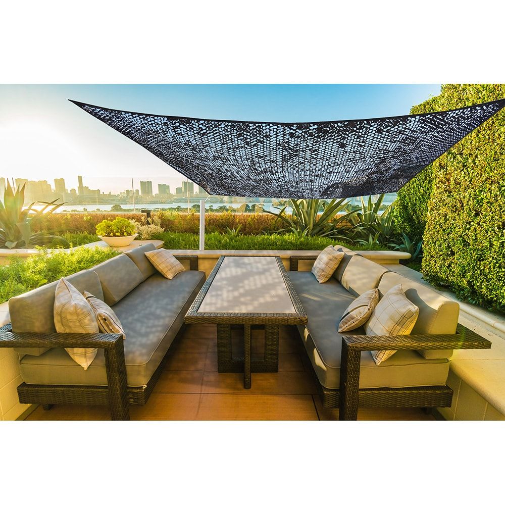 TOLDO CAMUFLAJE REVERSIBLE NEGRO 3 x 4 m