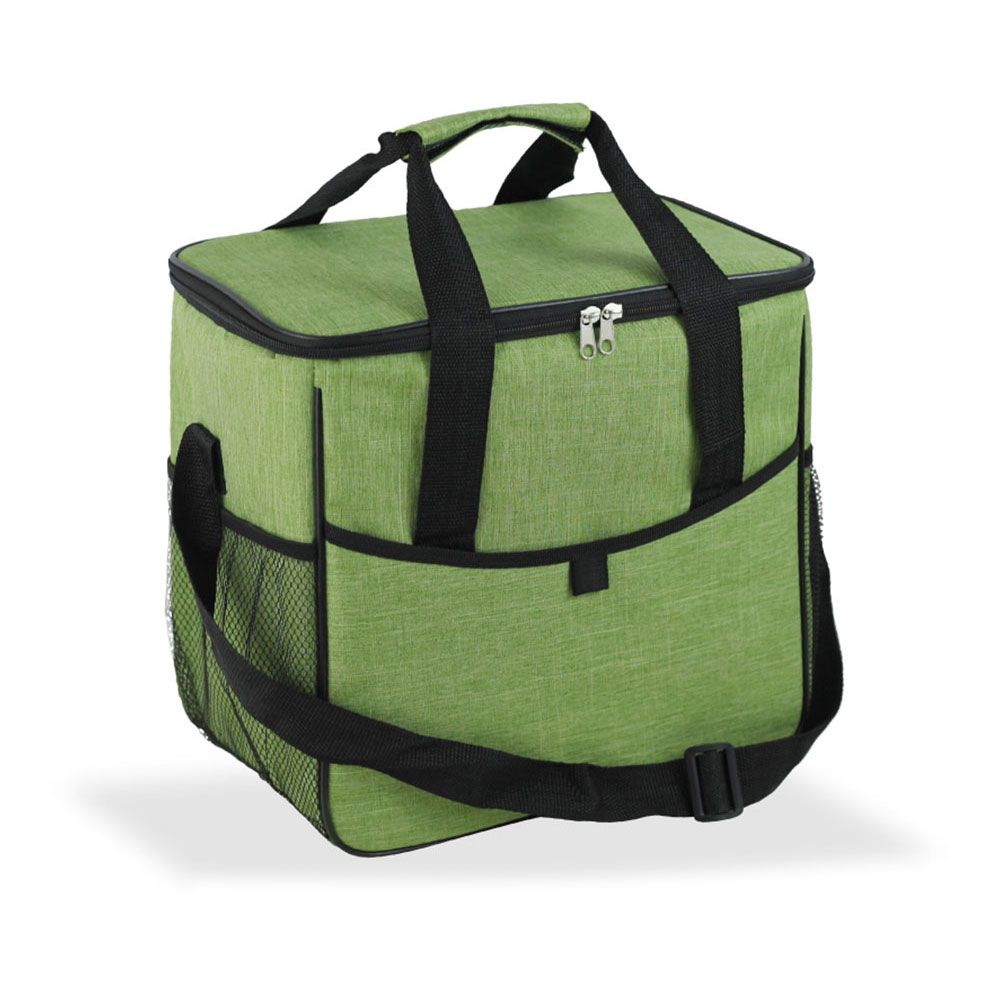 NEVERA DISEÑO TEJANA CON ASA COLOR VERDE 21 L