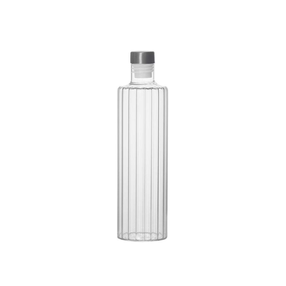 BOTELLA DE CRISTAL CON TAPÓN INOX 1 L