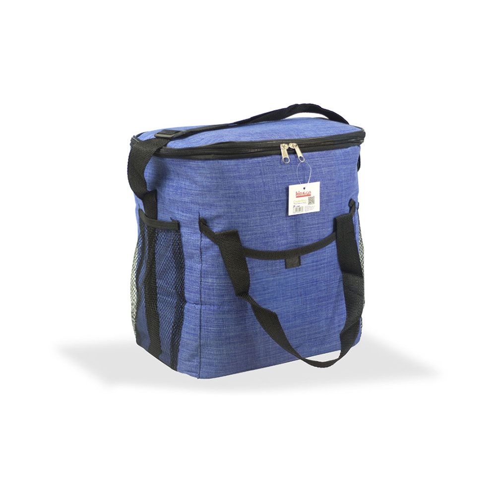 NEVERA DISEÑO TEJANA CON ASA COLOR AZUL 21 L