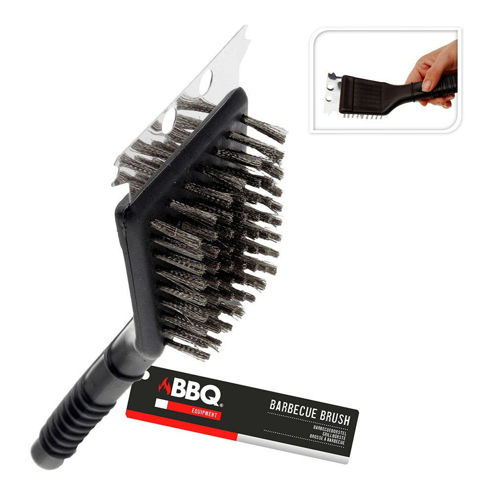 CEPILLO CON RASQUETA PARA BARBACOA, 21 cm
