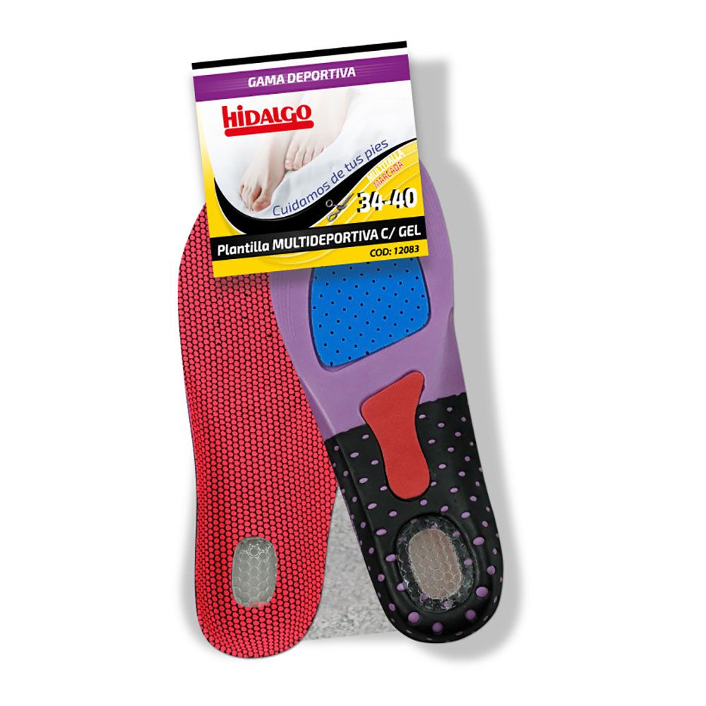 PLANTILLA PARA CALZADO MULTIDEPORTIVA GEL T: 34-40