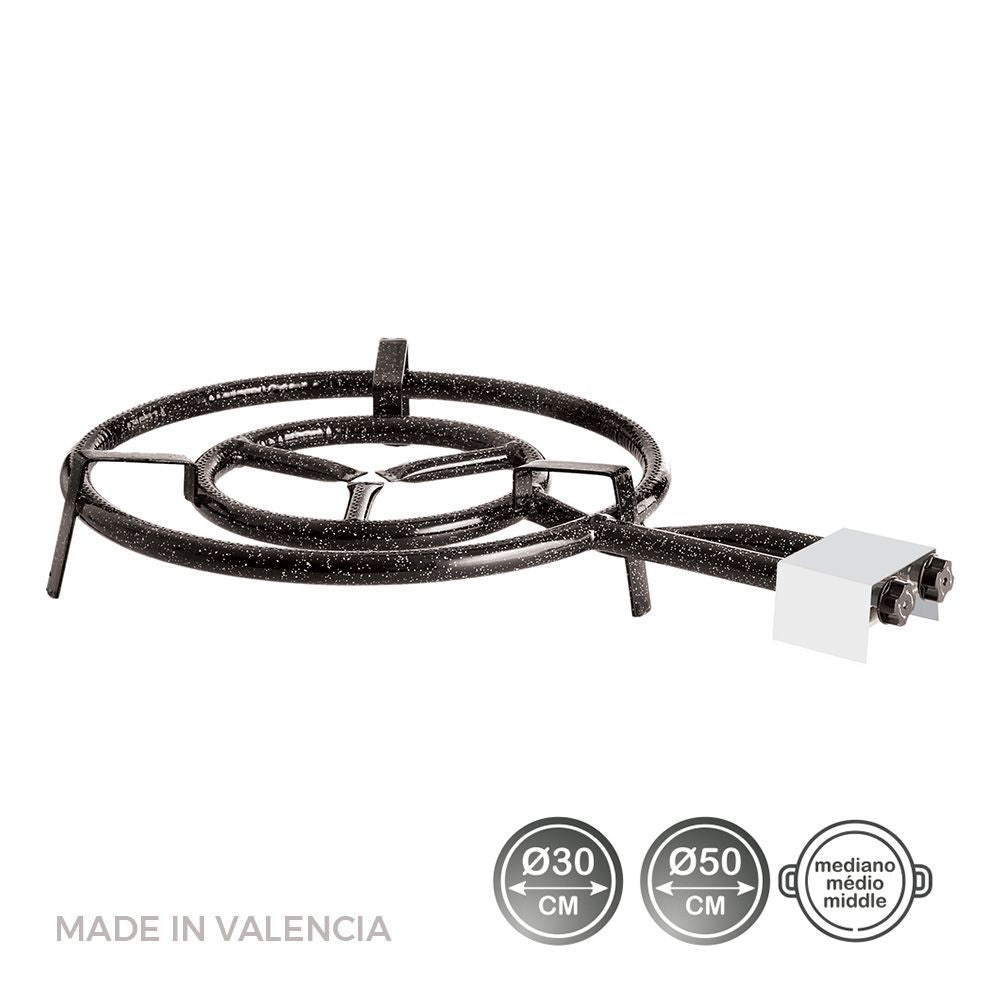 QUEMADOR DE GAS BUTANO/PROPANO Ø50 cm 2 FUEGOS