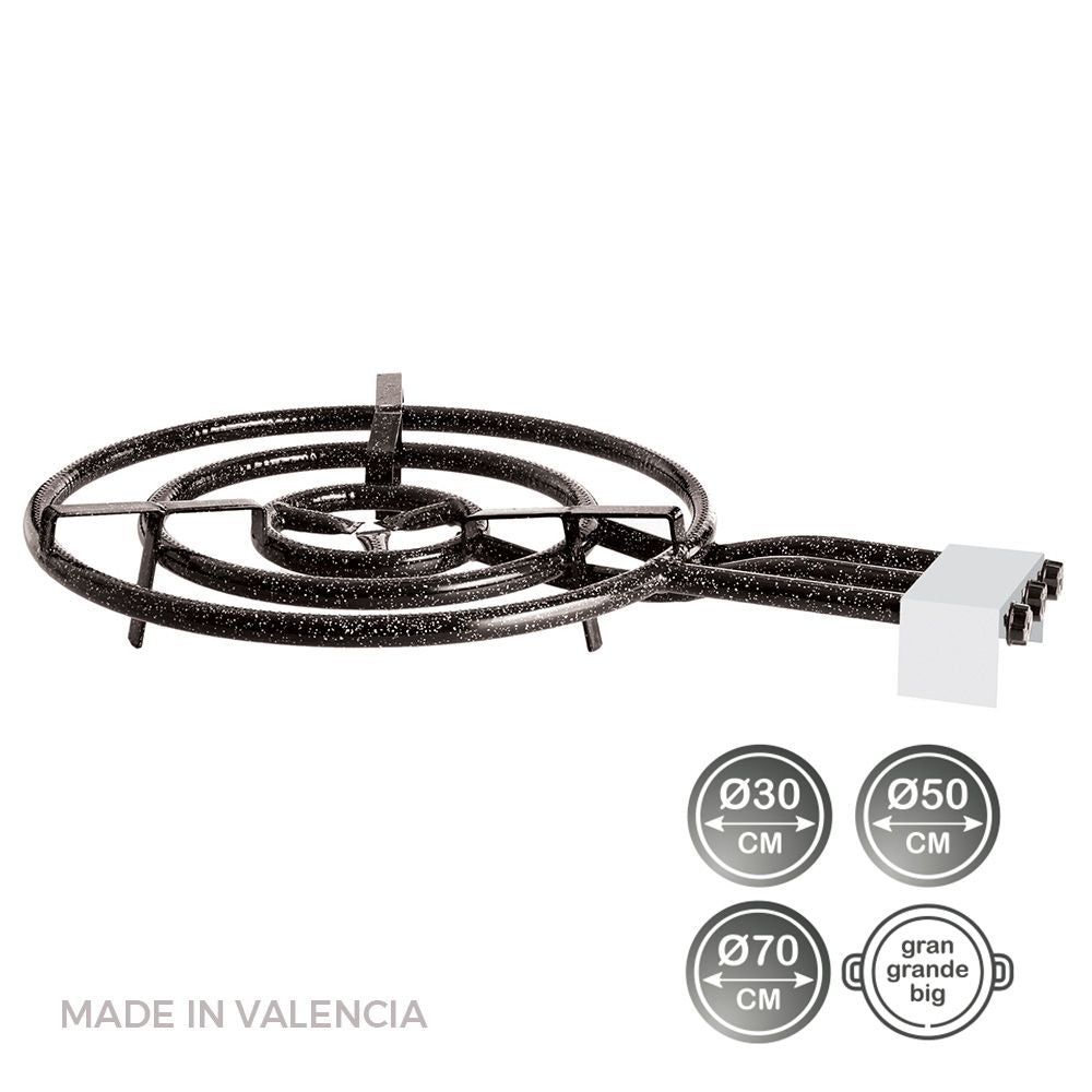 QUEMADOR DE GAS BUTANO/PROPANO Ø70 cm 3 FUEGOS