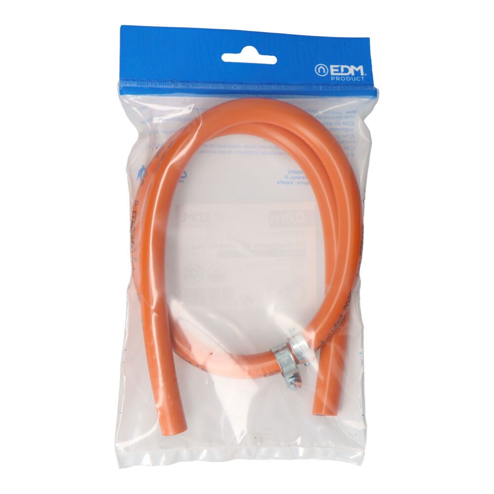 KIT MANGUERA BUTAFLEX BICAPA 9x15mm 0,80m (INCLUYE 2 ABRAZADERAS)