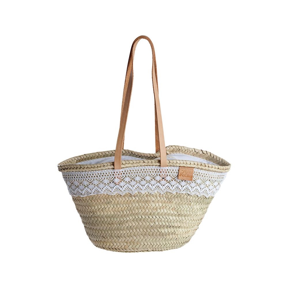 BOLSO NOVA DE PALMA CON PUNTILLA Y ASAS