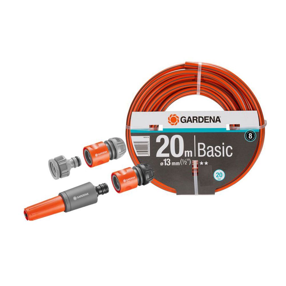 KIT MANGUERA DE JARDÍN BASICO 20 m (1/2" 13 mm)