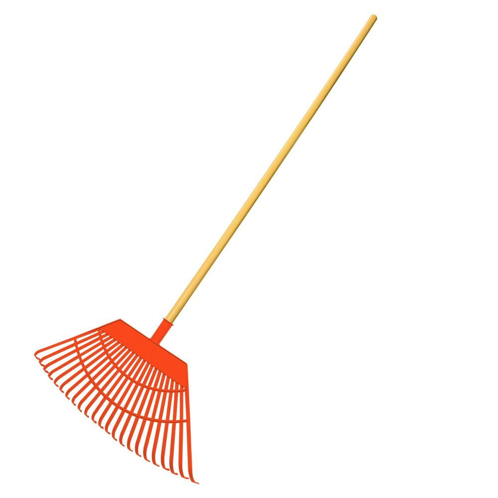 RASTRILLO DE CÉSPED, COLOR NARANJA, 55 x 31 x 116 cm