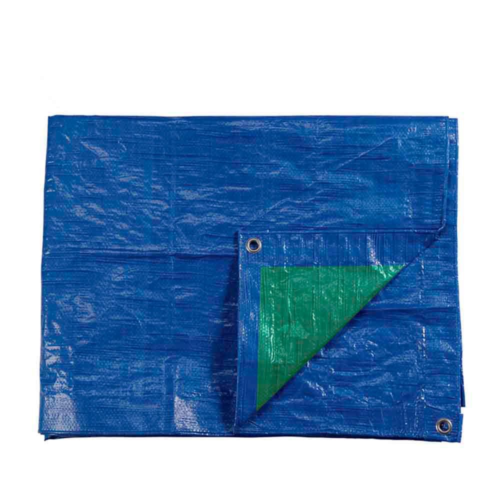 TOLDO POLIETILENO DE DOBLE CARA COLOR AZUL/VERDE, DENSIDAD 90 g / m², 3 x 4 m