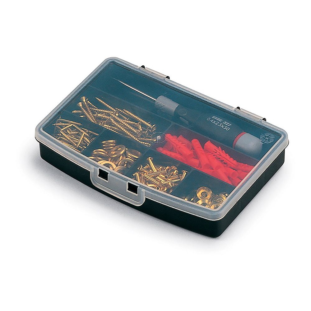 ORGANIZADOR DE COMPARTIMENTO CON TAPA 7 DIVISIONES FIJAS 17,5 x 12,2 x 3 cm