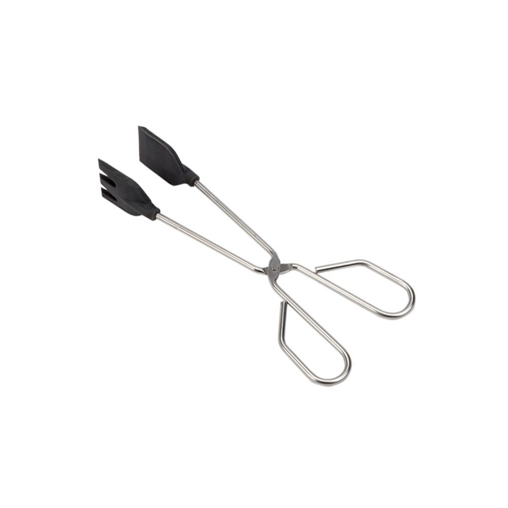PINZAS DE COCINA CON PALA DE SILICONA / INOXIDABLE 30 cm