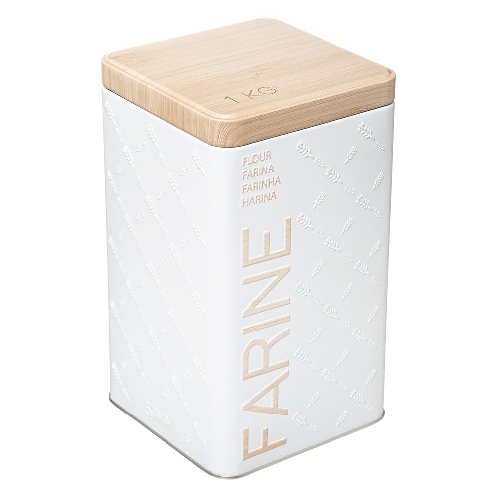 CAJA METÁLICA MODELO SCANDI NATURE PARA HARINA 1 kg