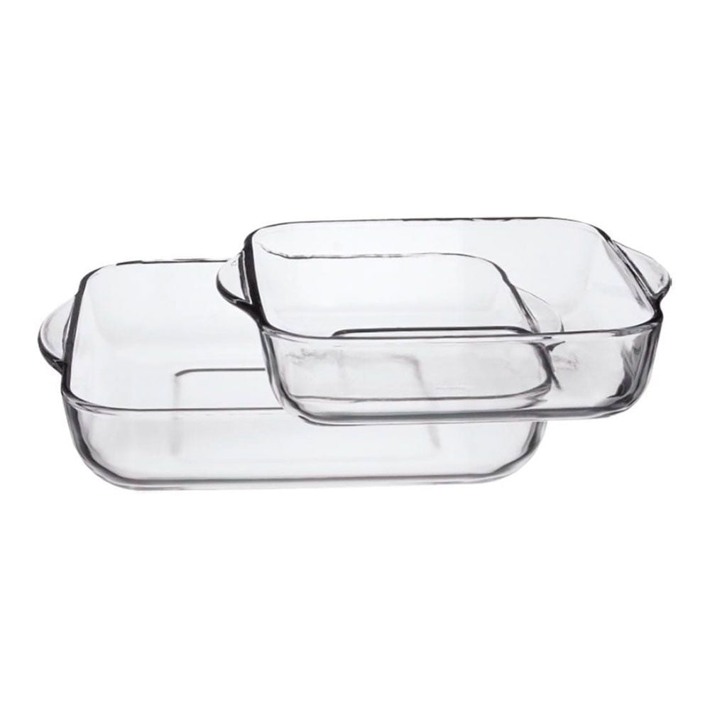 SET 2 BANDEJAS CUADRADAS PARA HORNO