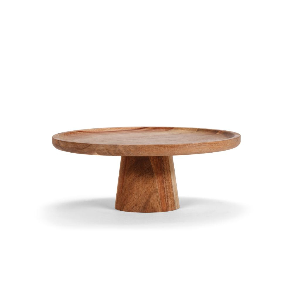 PLATO PARA TARTA MADERA ACACIA Ø 25 x 10 cm