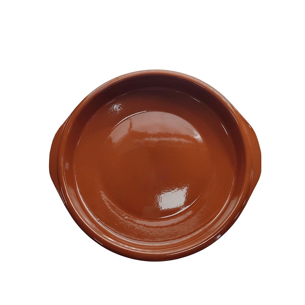 CAZUELA CLASICA DE BARRO CON ASAS Ø20 cm