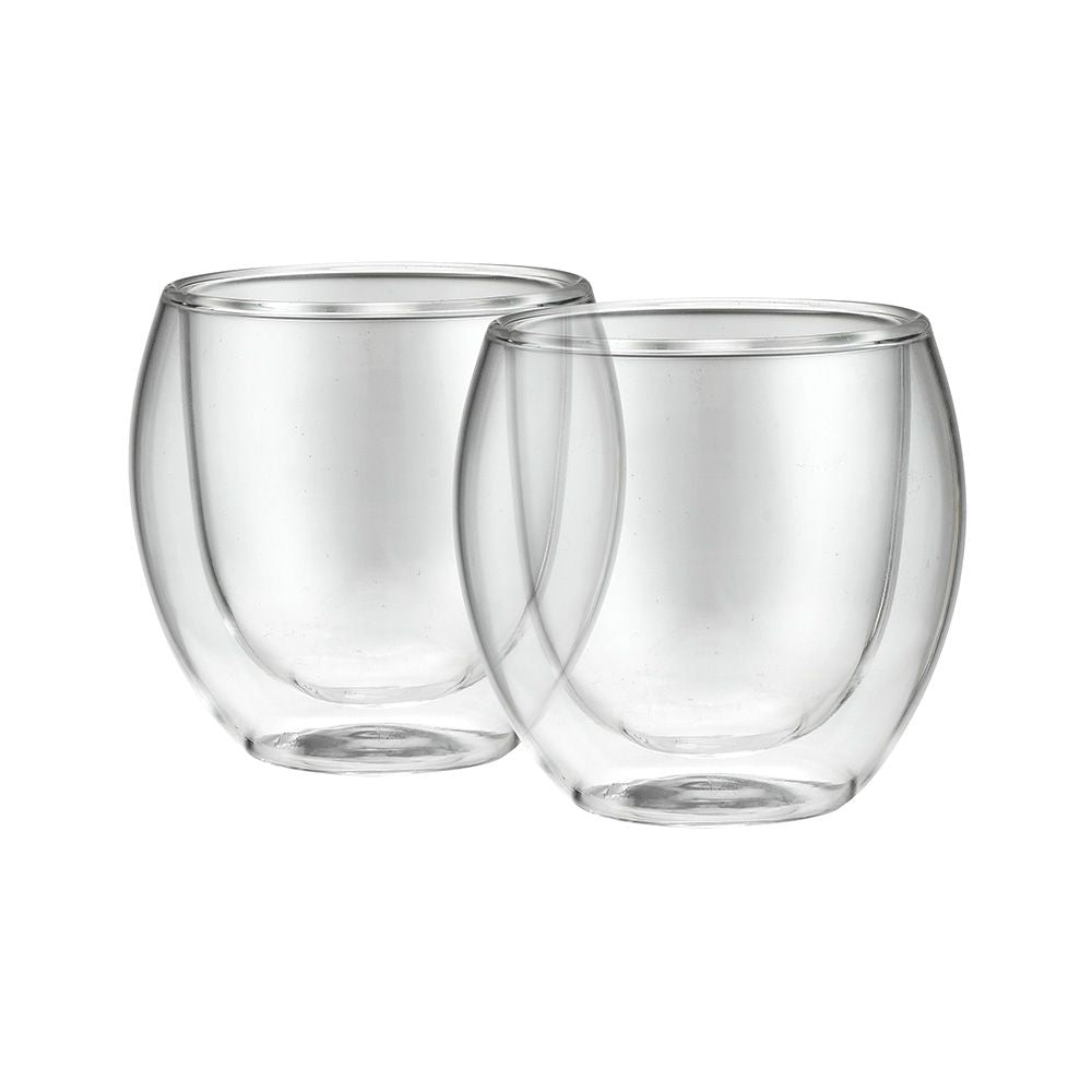 TAZAS DE DOBLE PARED PALERMO, RESISTENTES A GOLPES Y TEMPERATURAS, 100 ml, 2 uds