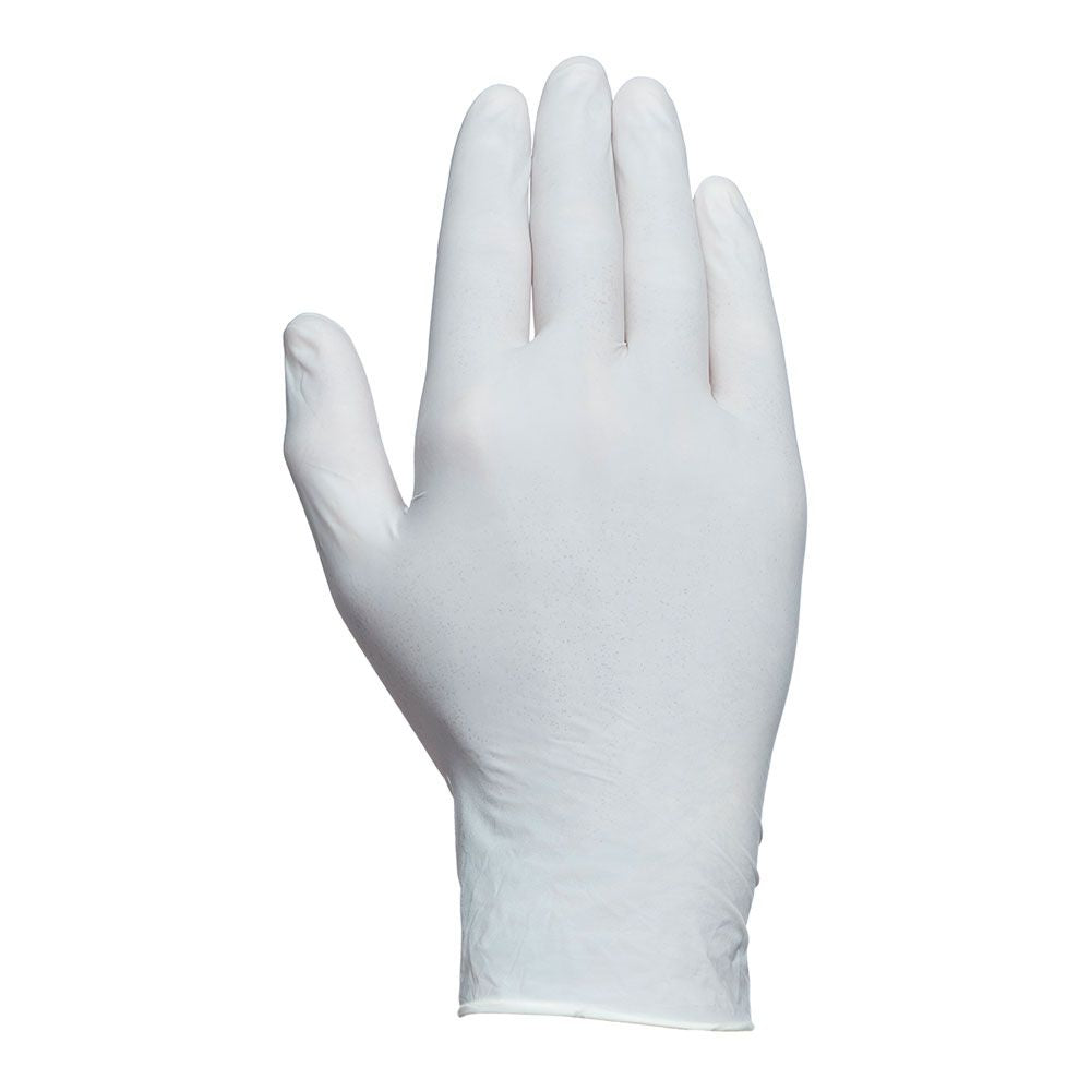 GUANTE LÁTEX, CON POLVO, DESECHABLE, BLANCO, T-07, CAJA 100 uds