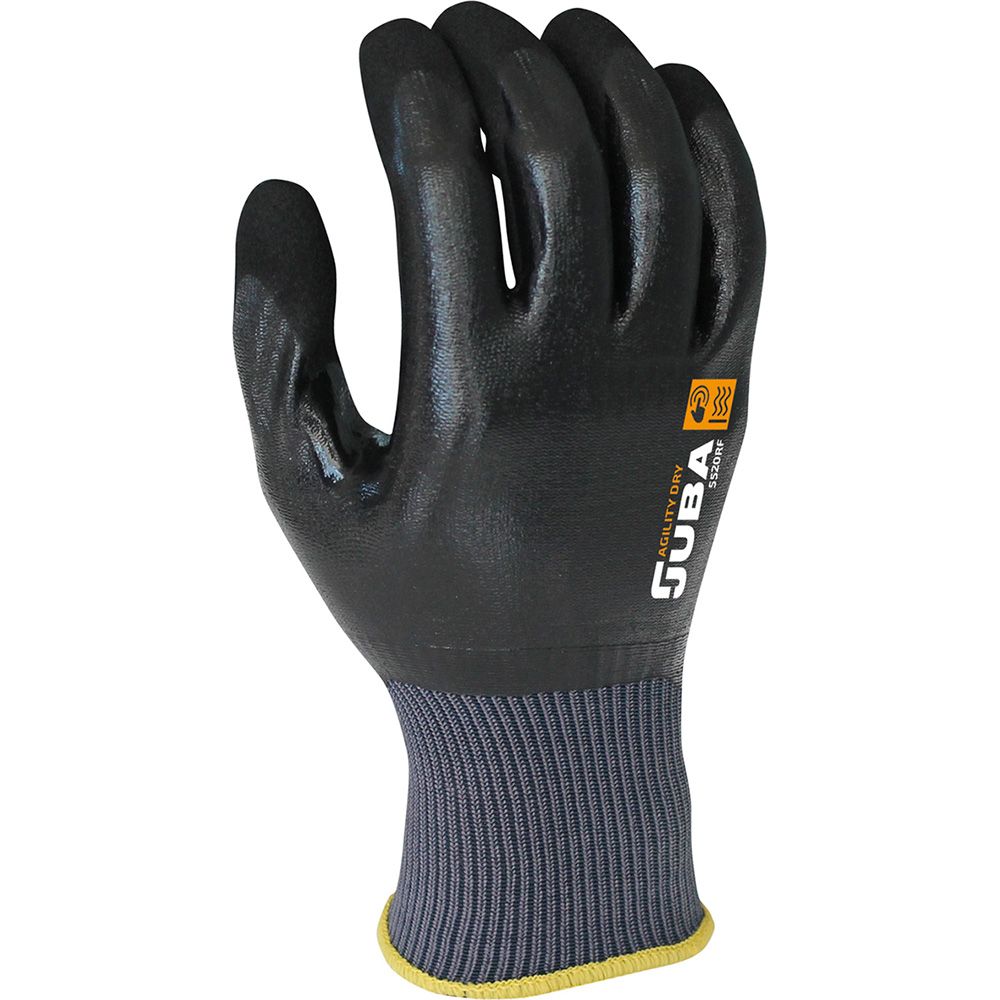 GUANTE NAILON RECUBIERTO TOTAL NITRILO, NEGRO, T-11