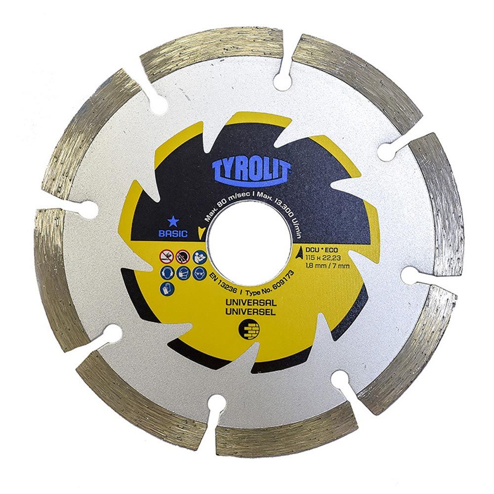 DISCO DIAMANTADO SEGMENTADO C3 Ø115 x 1,8 x 22,23 mm