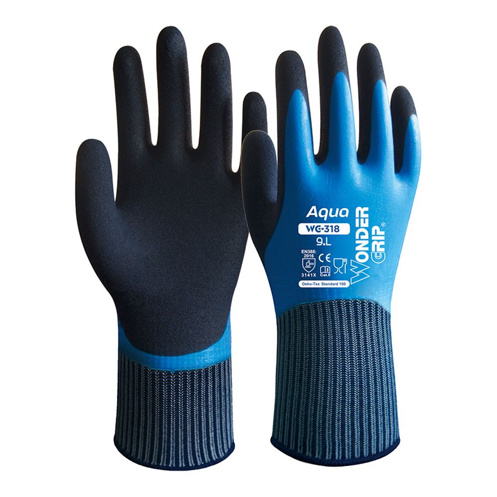 GUANTE NAILON DOBLE RECUBRIMIENTO LATEX, 100% RESISTENTE AL AGUA, T-10