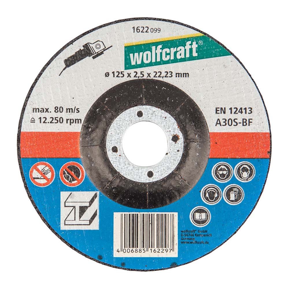 DISCO CORTE ABOMBADO PARA METAL Ø125 x 2,5 x 22,23 mm