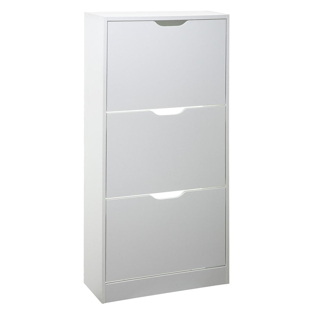 ZAPATERO DE MADERA 115 x 60 x 24 cm COLOR BLANCO
