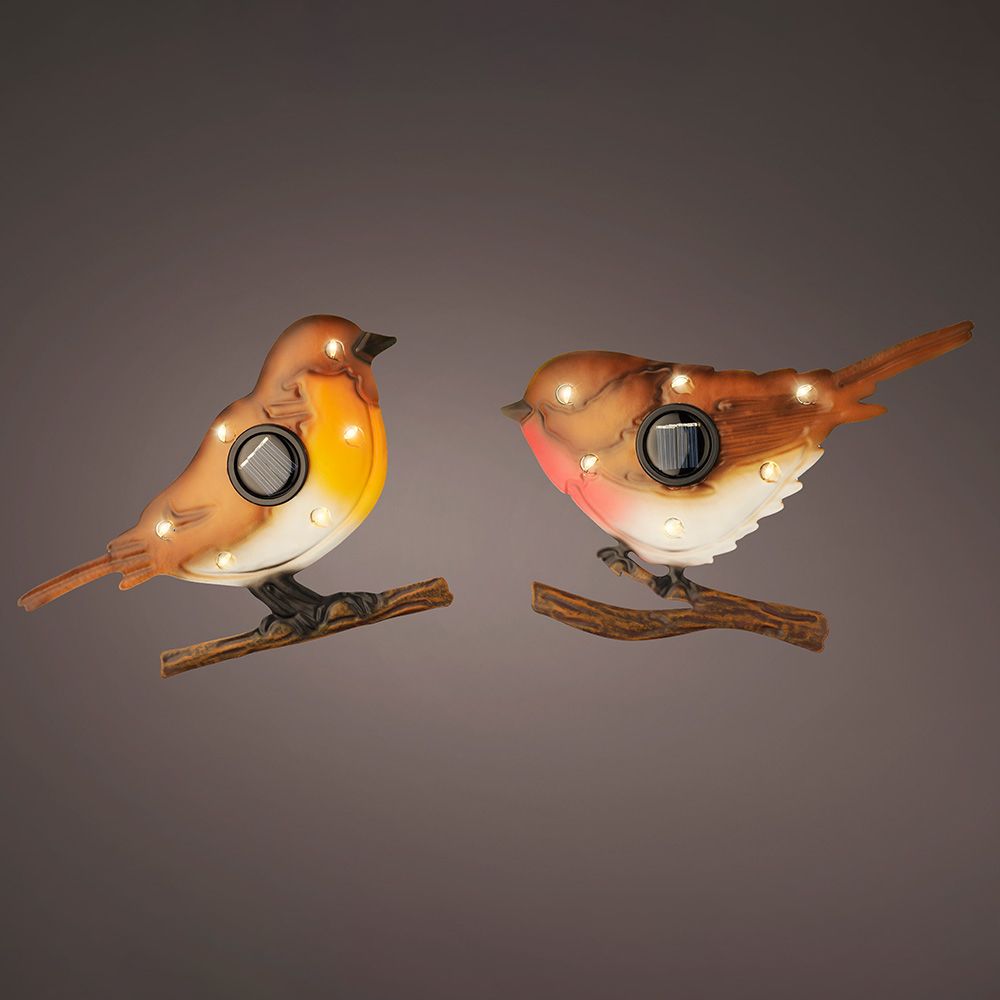 FIGURA SOLAR DE PÁJARO METÁLICO COLORES SURTIDOS