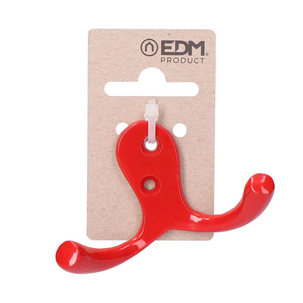 COLGADOR DOBLE DE ALUMINIO ROJO