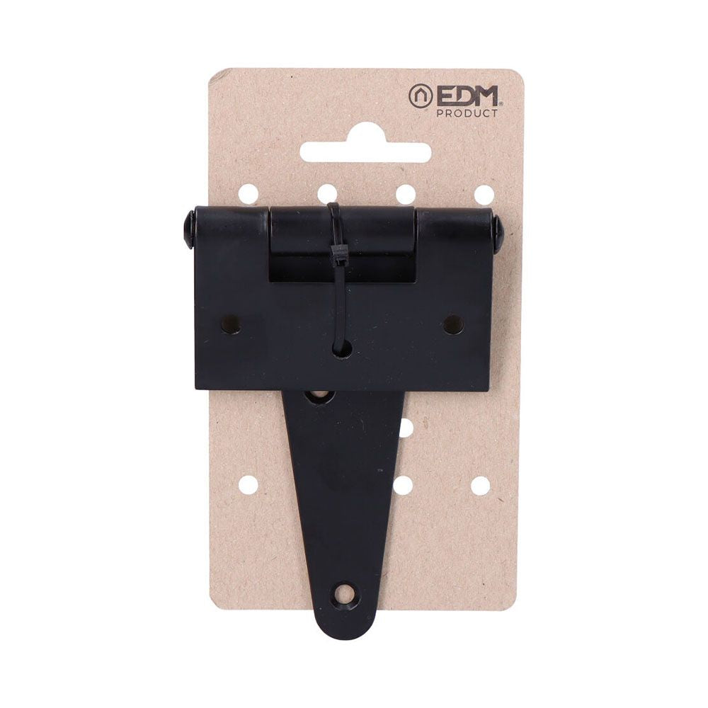 BISAGRA FORMA T 100 x 75 mm HIERRO NEGRO EPOXY